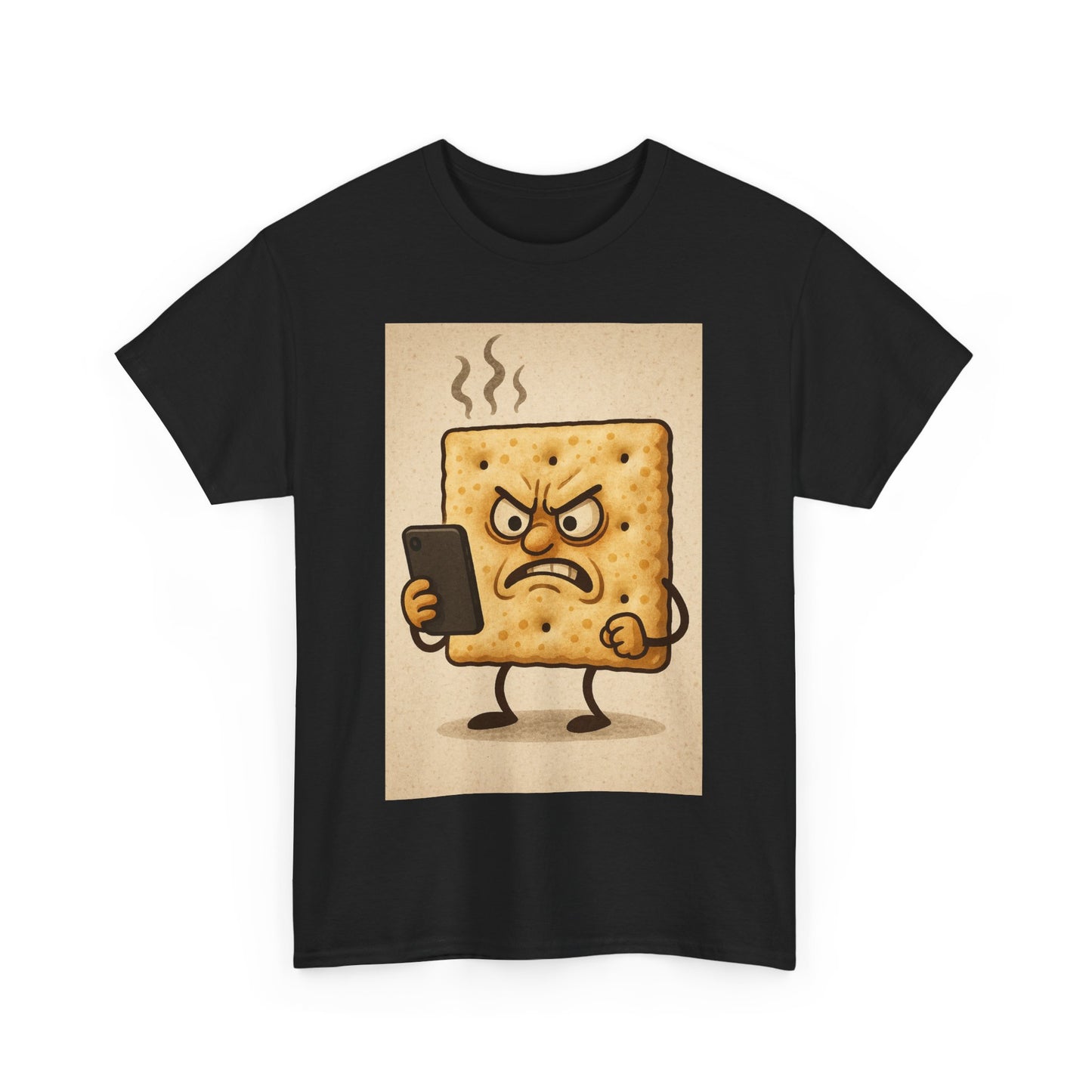 Angry Snack Unisex Heavy Cotton Tee - Funny Graphic T-Shirt for Food Lovers