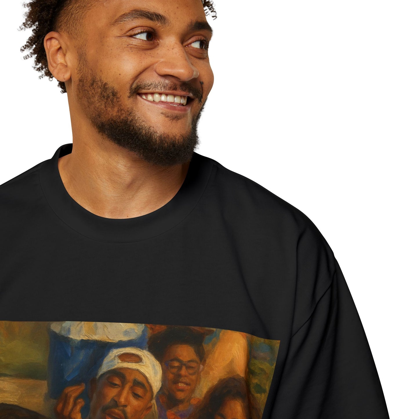 Vintage Vibes Unisex Heavy OVERSIZED Cotton Tee - Summer Chill Design