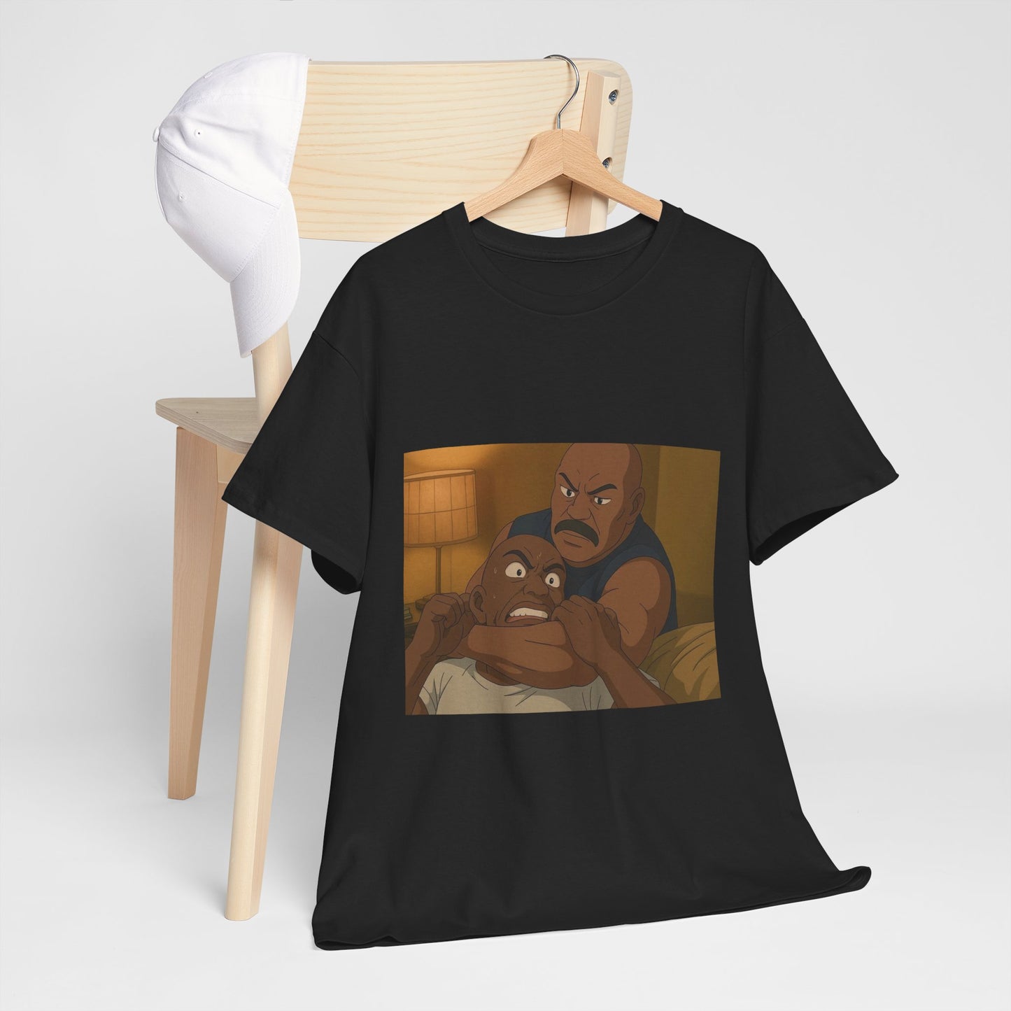 Comic-Inspired Unisex Heavy Cotton Tee - Fun & Quirky Design