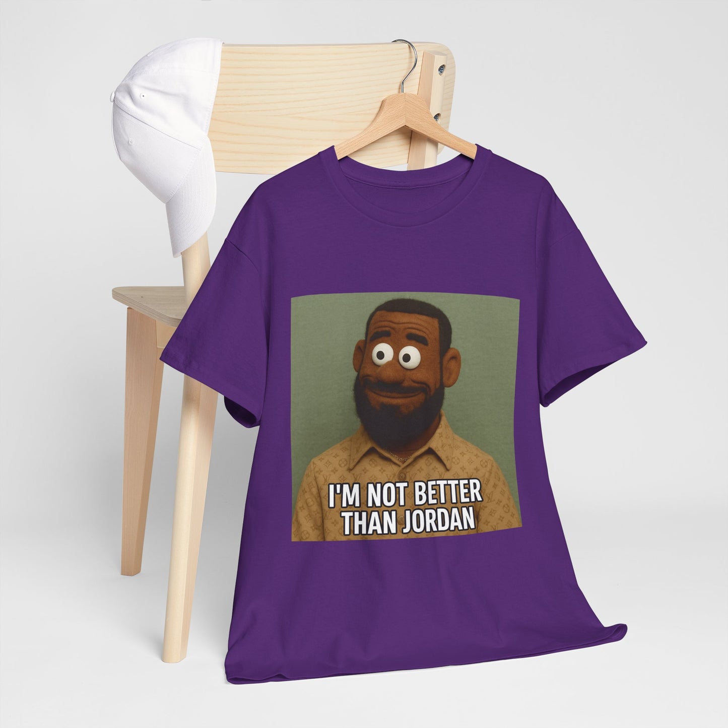 Funny Unisex Heavy Cotton Tee - "I'M NOT BETTER THAN JORDAN"