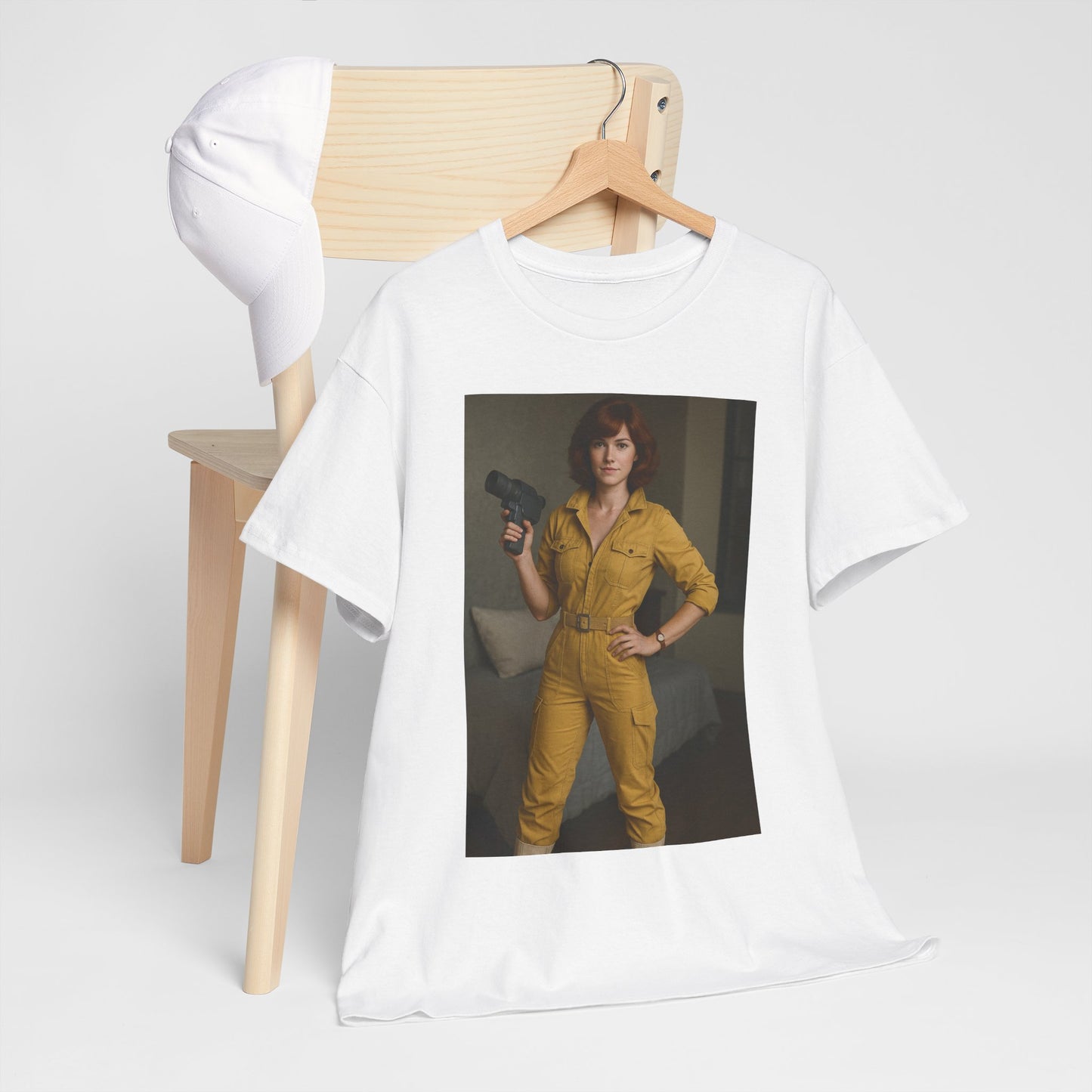 Retro Hero Unisex Heavy Cotton Tee - Vintage Style Graphic Tee for Casual Wear