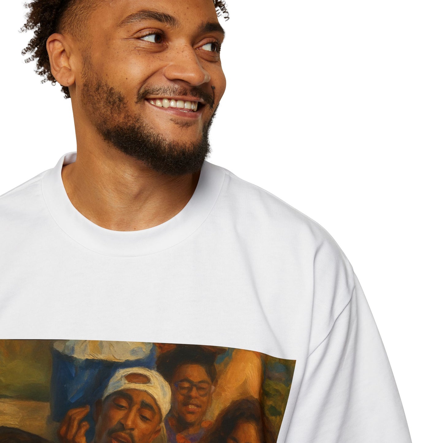 Vintage Vibes Unisex Heavy OVERSIZED Cotton Tee - Summer Chill Design