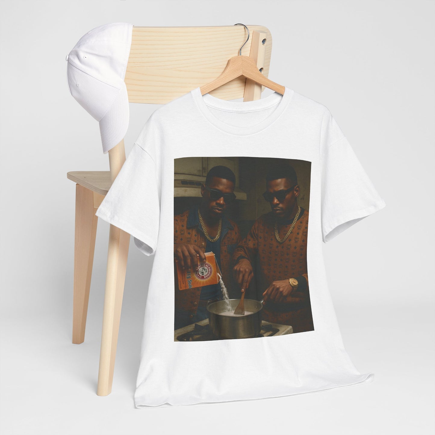 Hip-Hop Cooking Tee | Unisex Heavy Cotton T-Shirt, Streetwear, Music Lover Gift, Unique Graphic T-Shirt, Casual Wear, Birthday Gift