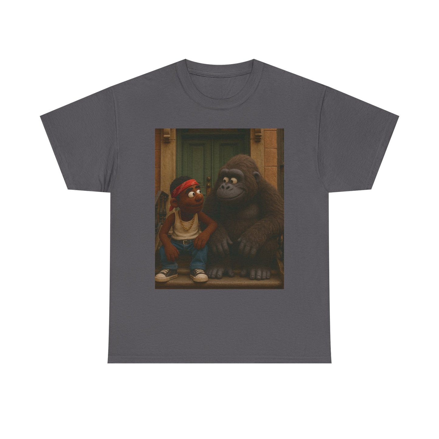 Playful Gorilla & Friend Unisex Heavy Cotton Tee