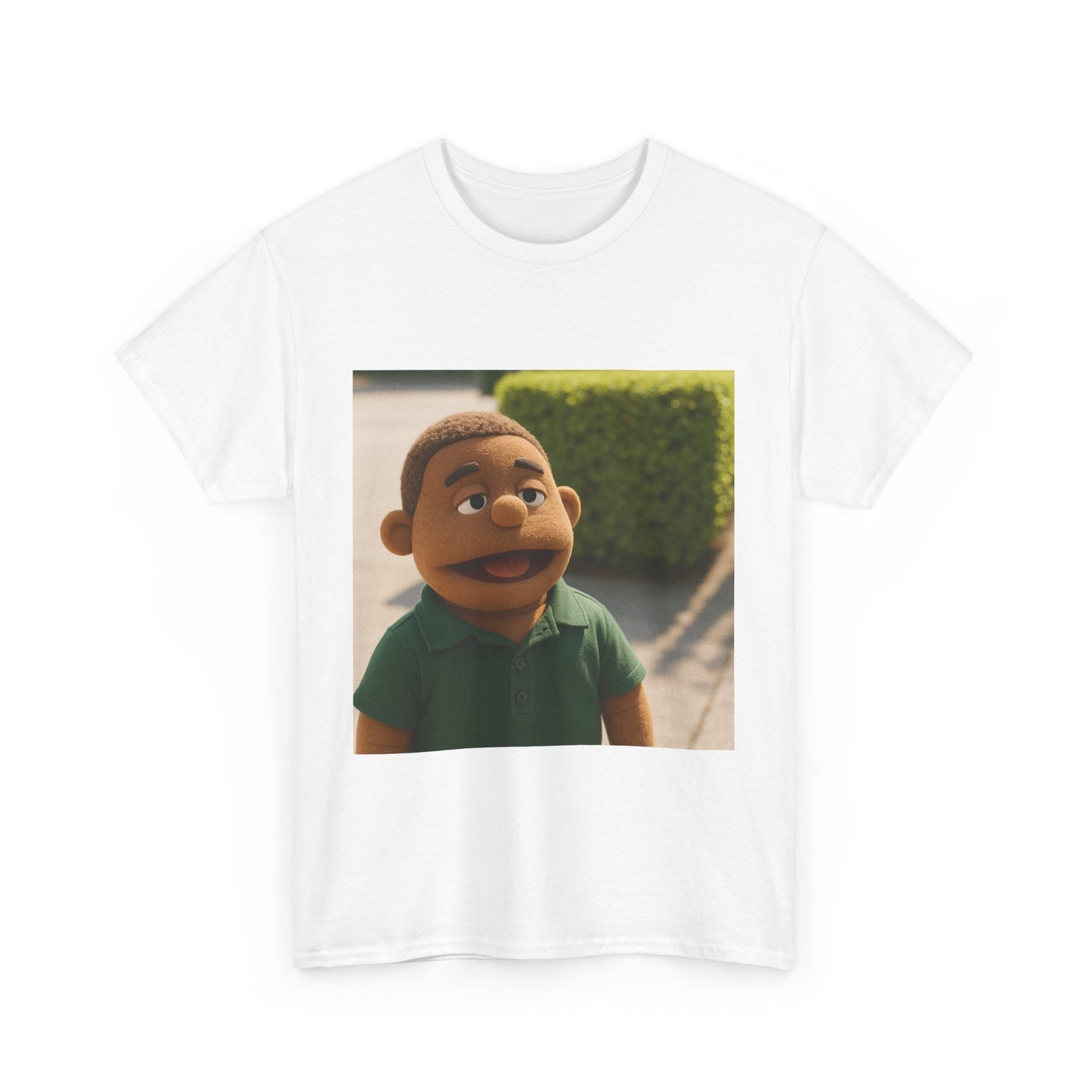 Unisex Heavy Cotton Tee - Fun Puppet Character Design - Perfect for Casual Days