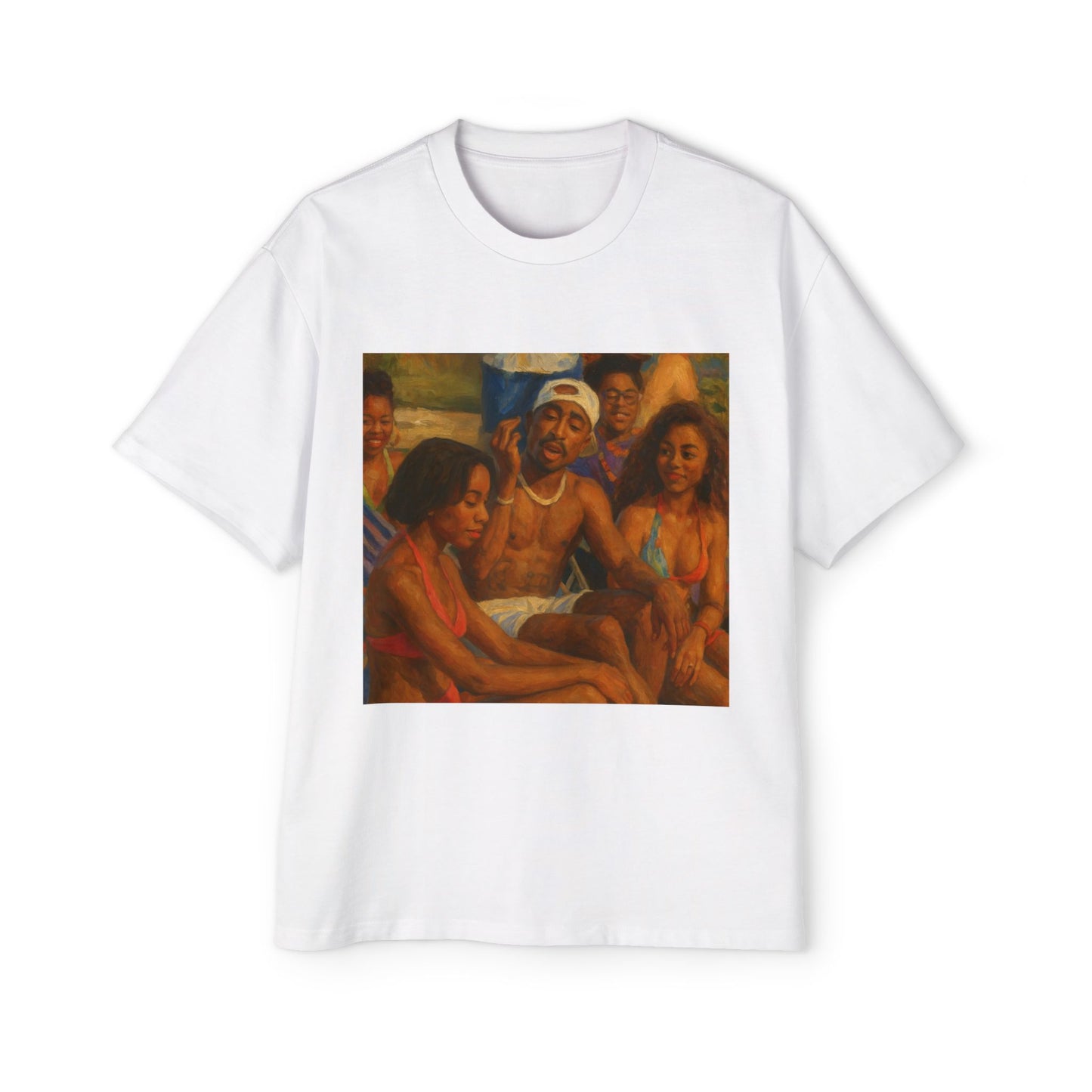 Vintage Vibes Unisex Heavy OVERSIZED Cotton Tee - Summer Chill Design