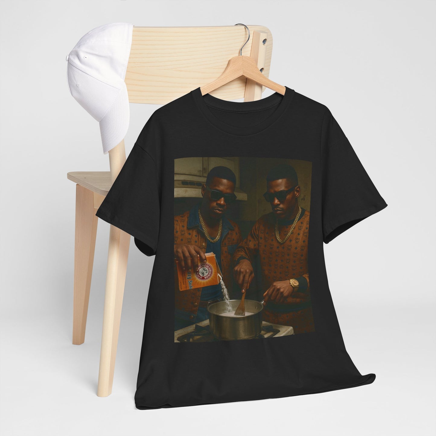 Hip-Hop Cooking Tee | Unisex Heavy Cotton T-Shirt, Streetwear, Music Lover Gift, Unique Graphic T-Shirt, Casual Wear, Birthday Gift